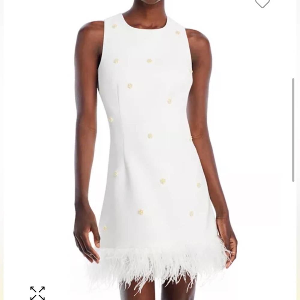 White Likely Aries Shift Dress